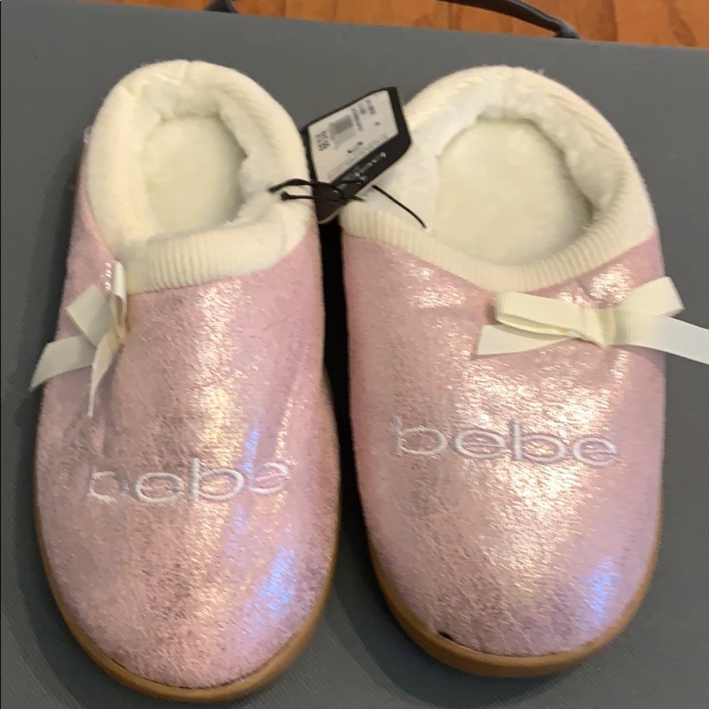 Bebe girl’s pink slipper